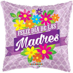 Convergram Mylar & Foil Feliz Día De Las Madres Flores 18″ Balloon