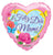 Convergram Mylar & Foil Feliz Dia Mami Heart Flowers 18″ Balloon