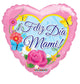 Feliz Dia Mami Heart Flowers 18″ Balloon