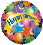 Convergram Mylar & Foil Festive Balloons Happy Birthday 18″ Balloon