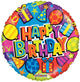 Festive Elements Happy Birthday 🎁🎈 18″ Balloon