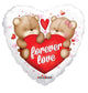Forever Love Bears Globo de vista clara de 18″