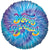 Convergram Mylar & Foil Funky Tie-Dye Birthday In Blue 18″ Balloon