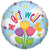 Convergram Mylar & Foil Get Well 3 Tulips 18″ Balloon