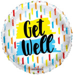 Convergram Mylar & Foil Get Well Brushes 18″ Balloon