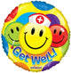 Get Well Smileys Globo de 18″