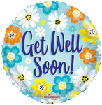 Convergram Mylar & Foil Get Well Soon Daisies 18″ Balloon