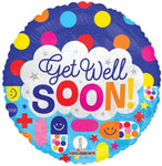 Get Well Soon Dots And Meds 18″ Holographic Balloon