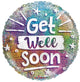 Get Well Soon Holographic 18″ Balloon