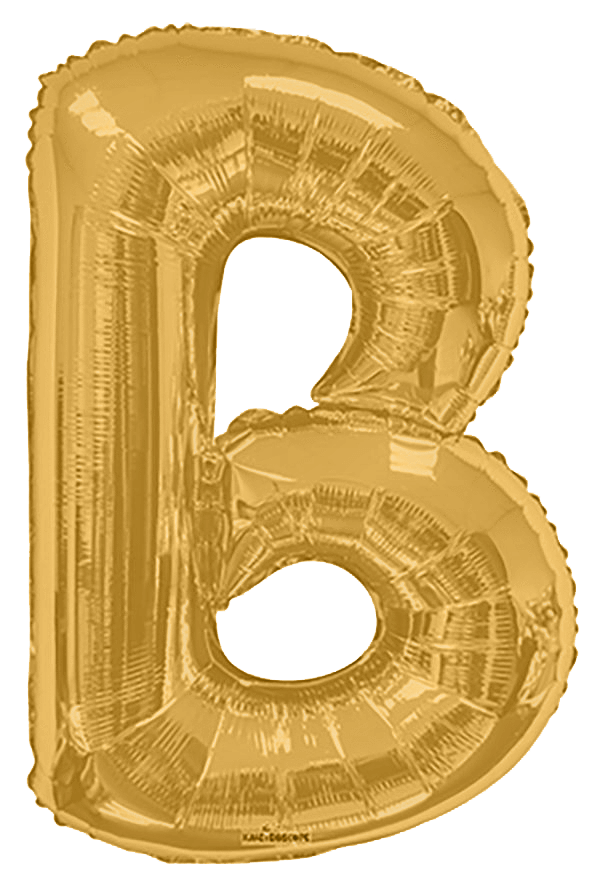Gold Letter J Foil Balloon - 34 Inch Helium Number For Birthday Parties