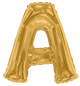Gold Letter A 34″ Balloon