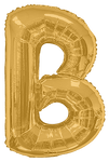 Convergram Mylar & Foil Gold Letter B 34″ Balloon
