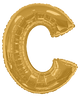 Gold Letter C 34″ Balloon