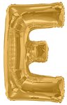 Convergram Mylar & Foil Gold Letter E 34″ Balloon