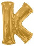 Convergram Mylar & Foil Gold Letter K 34″ Balloon