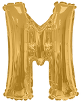 Convergram Mylar & Foil Gold Letter M 34″ Balloon