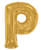 Convergram Mylar & Foil Gold Letter P 34″ Balloon