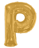 Gold Letter P 34″ Balloon