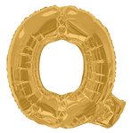 Convergram Mylar & Foil Gold Letter Q 34″ Balloon