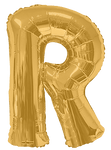 Convergram Mylar & Foil Gold Letter R 34″ Balloon