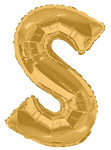 Convergram Mylar & Foil Gold Letter S 34″ Balloon