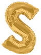 Gold Letter S 34″ Balloon