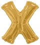 Gold Letter X 34″ Balloon