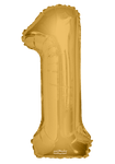 Convergram Mylar & Foil Gold Number 1 Balloon 34″