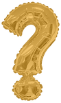 Convergram Mylar & Foil Gold Question Mark 34″ Balloon