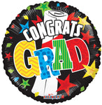 Convergram Mylar & Foil Grad Banner & Stars 18″ Balloon