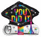 YOU DID IT Grad Cap & Diploma 18″ Balloon
