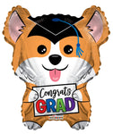 Convergram Mylar & Foil Grad Corgi Shape 18″ Balloon