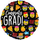 Grad Emoticons Globos de 18″ (recuento plano)