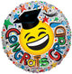 Grad Happy Face Holographic 18″ Balloon