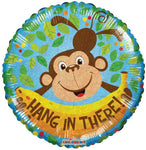 Hang In There Monkey Globo holográfico de 18″