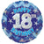 Convergram Mylar & Foil Happy 18th Birthday Holographic 18″ Balloon