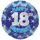 Happy 18th Birthday Holographic 18″ Balloon