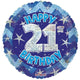 Happy 21st Birthday Holographic 18″ Balloon