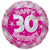 Convergram Mylar & Foil Happy 30th Birthday Pink Holographic 18″ Balloon