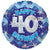 Convergram Mylar & Foil Happy 40th Birthday Holographic 18″ Balloon
