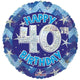 Happy 40th Birthday Holographic 18″ Balloon