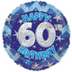 Happy 60th Birthday Holographic 18″ Balloon