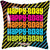 Convergram Mylar & Foil Happy Bday Birthday Neon Stripes 18" Balloon