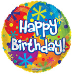 Convergram Mylar & Foil Happy Birthday Balloons & Dots 18″ Foil Balloon