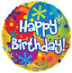 Happy Birthday Balloons & Dots 18″ Foil Balloon