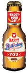 Convergram Mylar & Foil Happy Birthday Beer Bottle 36" Balloon