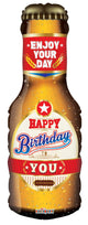 Feliz cumpleaños botella de cerveza globo de 36"