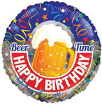 Globo Happy Birthday Beer Time 18″