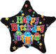 Globo Happy Birthday Big Dots Negro 18″