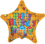 Convergram Mylar & Foil Happy Birthday Big Dots Gold 18″ Balloon